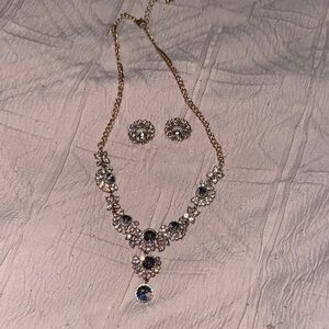 Christian Siriano  Elegant Gold and Silver Necklace and Earring Set new 🆕